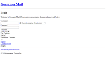 Tablet Screenshot of mywebmail.gossamer-threads.com